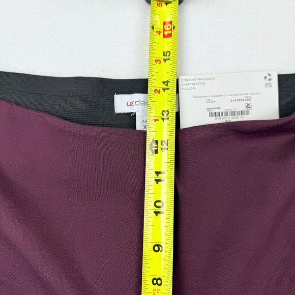 Liz Claiborne Women's Audra Wine Straight Leg Pull-on Stretch Pants Size XXL NWT - Picture 9 of 11